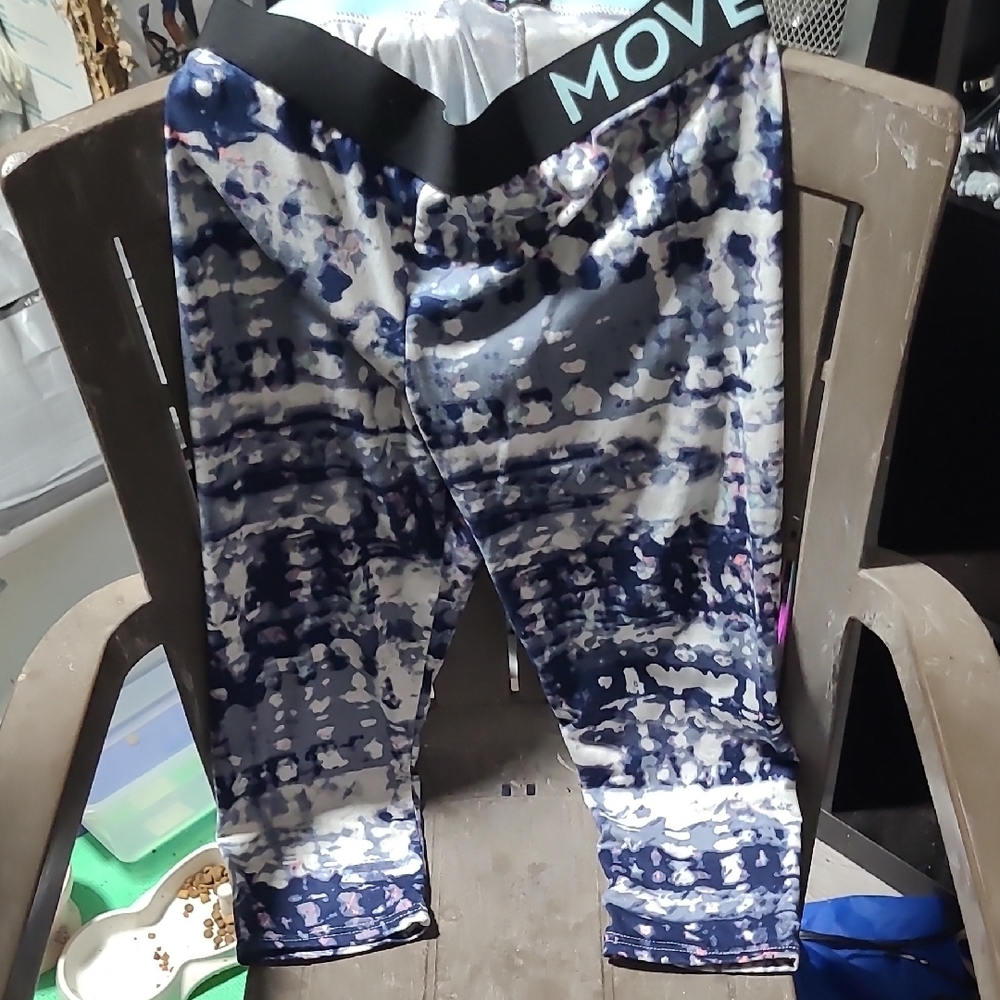 Kids Blue and White Leggings
